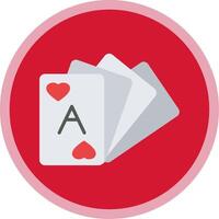 Card Deck Flat Multi Circle Icon vector