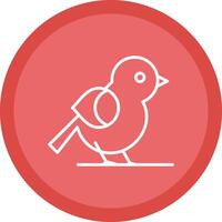 Bird Line Multi Circle Icon vector