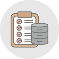 Checklist Line Filled Light Icon vector