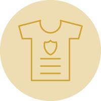 Shirt Line Yellow Circle Icon vector