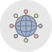 Internet Line Filled Light Icon vector