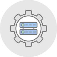 Data Management Line Filled Light Icon vector