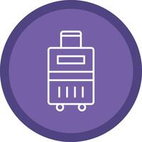 Luggage Line Multi Circle Icon vector