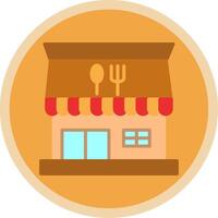 Restaurant Flat Multi Circle Icon vector