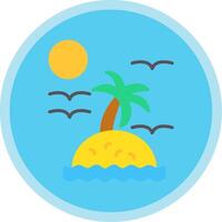 Island Flat Multi Circle Icon vector