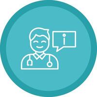 Medical Information Line Multi Circle Icon vector