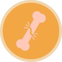 Broken Bone Flat Multi Circle Icon vector