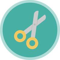 Bandage Scissors Flat Multi Circle Icon vector