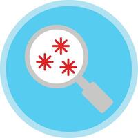 Virus Scan Flat Multi Circle Icon vector