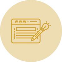Website Design Line Yellow Circle Icon vector