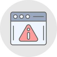 Warning Line Filled Light Icon vector