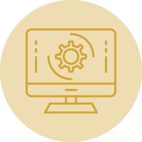 Software Line Yellow Circle Icon vector