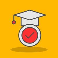 Education Filled Shadow Icon vector