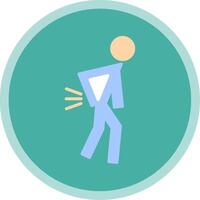 Chronic Pain Flat Multi Circle Icon vector
