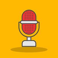 Microphone Filled Shadow Icon vector