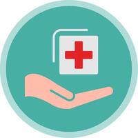 Medical Suppot Flat Multi Circle Icon vector