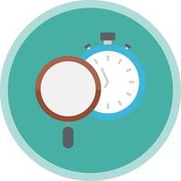 Time Tracking Flat Multi Circle Icon vector