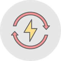 Recycle Line Filled Light Icon vector