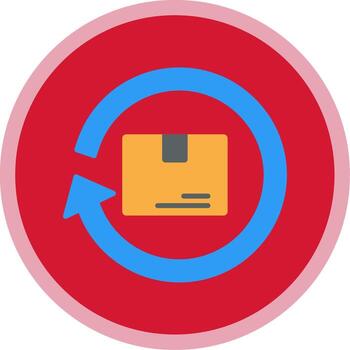 fácil regreso plano multi circulo icono vector