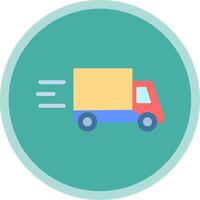 Express Delivery Flat Multi Circle Icon vector