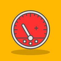 Gauge Filled Shadow Icon vector