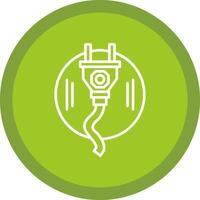 Plug-In Line Multi Circle Icon vector