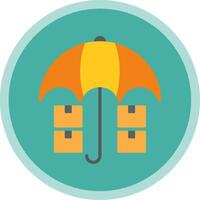 Keep Dry Flat Multi Circle Icon vector