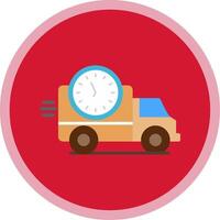 Delivery Time Flat Multi Circle Icon vector