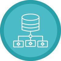 Big Data Line Multi Circle Icon vector