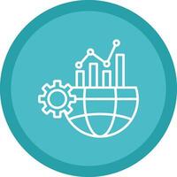 Global Markets Line Multi Circle Icon vector