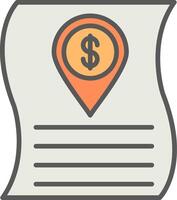 Local Business Line Filled Light Icon vector