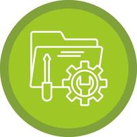 Tech Services Line Multi Circle Icon vector