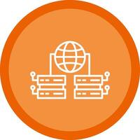 Global Services Line Multi Circle Icon vector