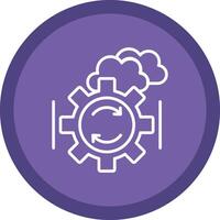 Backup And Recovery Line Multi Circle Icon vector