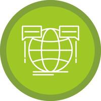 Global Forum Line Multi Circle Icon vector