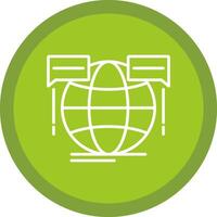 Global Forum Line Multi Circle Icon vector