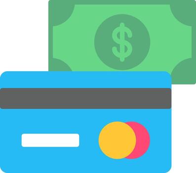 Payment Methods Flat Multi Circle Icon vector