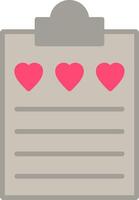 Wish List Flat Multi Circle Icon vector
