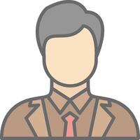 Business Man Line Filled Light Icon vector