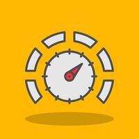 Thermostat Filled Shadow Icon vector