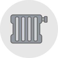 Radiator Line Filled Light Icon vector