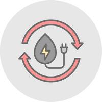 Water Energy Line Filled Light Icon vector