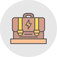 Briefcase Line Filled Light Icon vector