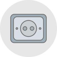 Socket Line Filled Light Icon vector