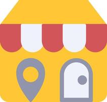 Store Locator Flat Multi Circle Icon vector