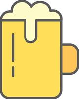 Beer Line Filled Light Icon vector