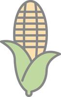 Corn Line Filled Light Icon vector