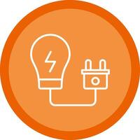 Electricity Line Multi Circle Icon vector