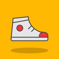 Support Shoes Filled Shadow Icon vector