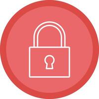 Lock Line Multi Circle Icon vector